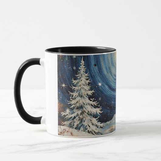 Vintage Winter Christmas Escape Tasse (Links)