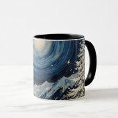 Vintage Winter Christmas Escape Tasse (VorderseiteRechts)