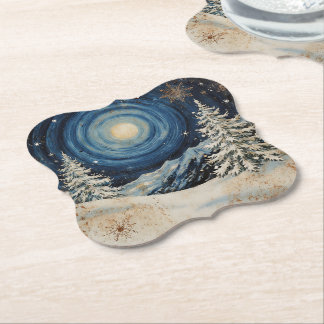 Vintage Winter Christmas Escape Untersetzer