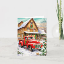 Vintage Winter Farmhaus Frohe Weihnachten