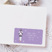 Vintage Winter Fashion Adressaufkleber