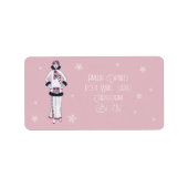 Vintage Winter Fashion Adressaufkleber (Vorne)