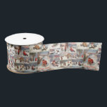 Vintage Winter Fun Christmas Collage Satinband<br><div class="desc">Dieses spaßige und festliche nahtlose Design besticht durch eine Collage Vintager Wintergärten,  darunter Kinder,  die in Schneeballkämpfen verlobt sind,  Rodeln in schneebedeckten Wäldern und rustikale Dorfwege mit warmen Weihnachtswünschen.</div>