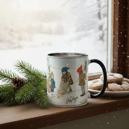 Vintage Winter Holiday Tasse
