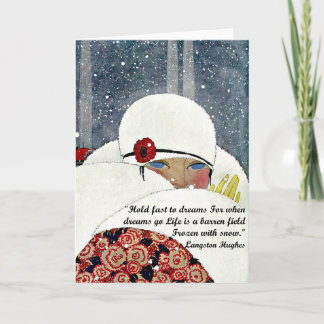 Vintage Winter-Mode Feiertagskarte