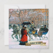 Vintage Winter Pariser Feier Einladung (Vorderseite)