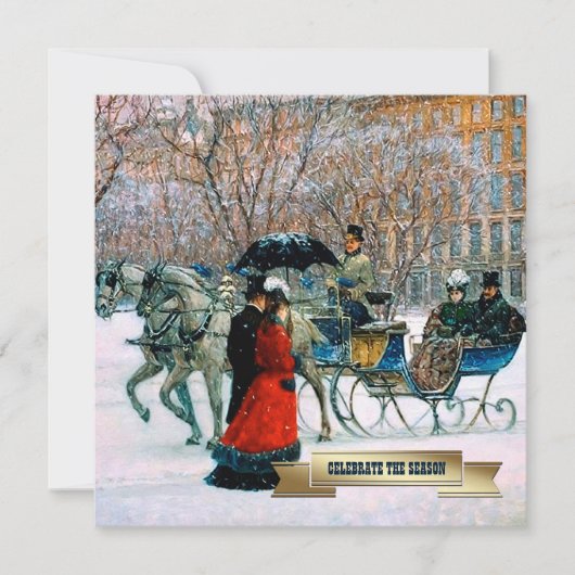 Vintage Winter Pariser Feier Einladung (Vorderseite)