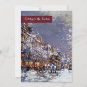 Vintage Winter Pariser Feier Einladung (Vorderseite)