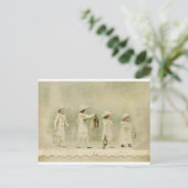 Vintage Winter Postkarte (Stehend Vorderseite)