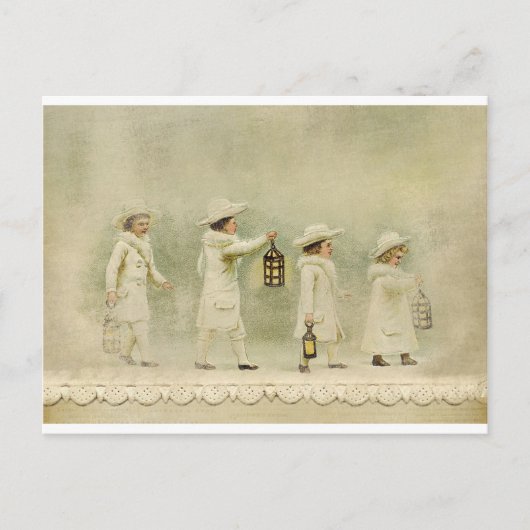 Vintage Winter Postkarte (Vorderseite)