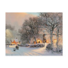 Vintage-Winter-Schlitten-Spaß im Schnee