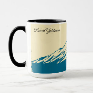 Vintage-Winter-Ski-Club personalisierte Lodge Tasse