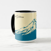 Vintage Winter Ski Club Personalized Lodge Tasse (Vorderseite Links)