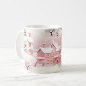 Vintage Winter-Snowy Village Landschaft Kaffeetasse (Vorderseite Links)