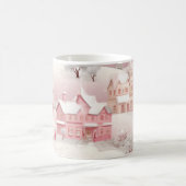 Vintage Winter-Snowy Village Landschaft Kaffeetasse (Mittel)