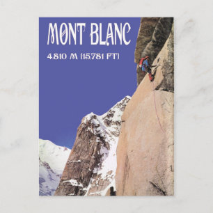 Vintage Winter Sports, Climbing Mt Blanc Postkarte
