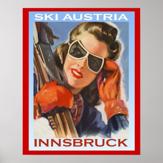 Vintage winter sports Ski Austria, Innsbruck Poster (Vorne)