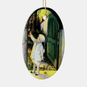 Vintage Winter-Szenen-Verzierung Keramikornament (Rechts)