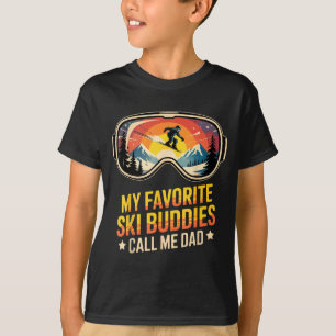 Vintage-Winter-Vater-Spruch Lieblings-Ski-Kumpels T-Shirt