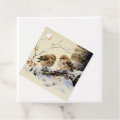 Vintage Winter-Vogelzweige Geschenkanhänger (Beispiel)