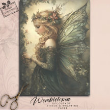 Vintage Winter-Waldlandschaft mit Blumenkronen