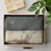 Vintage Winter-Waldlandschaft mit Blumenkronen Seidenpapier (Geschenk)