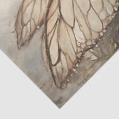 Vintage Winter-Waldlandschaft mit Holly & Berries Seidenpapier (Detail)