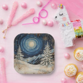 Vintage Winter Weihnachts Escape Pappteller (Party)