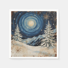 Vintage Winter Weihnachts Escape Serviette