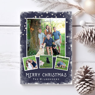Vintage-Winter-Wunderland-Weihnachtsfoto-Collage Feiertagskarte