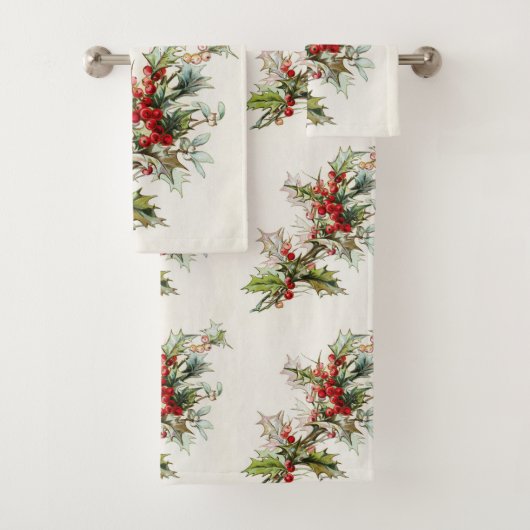 Vintage-Winterbeeren Badhandtuch Set (Insitu)