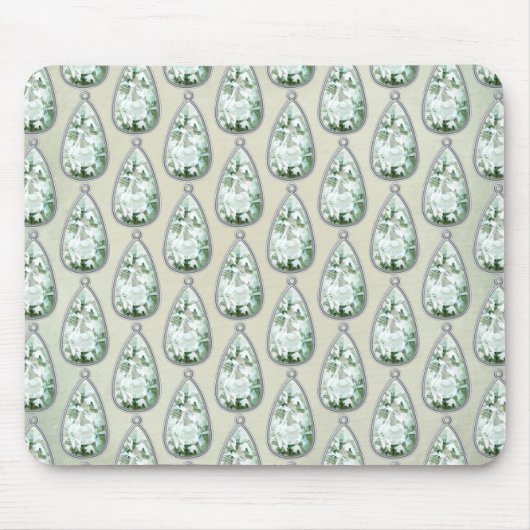 Vintage Winterdiamanten aquamarine Nashörner vikto Mousepad (Vorne)