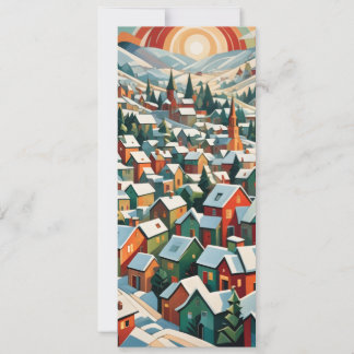 vintage Winterdorf unter dem Schnee