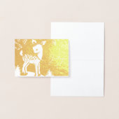 Vintage Winterfeste Weihnachten Folienkarte (Anzeige)