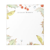 Vintage Winterfolien Notizblock (Vorderseite)