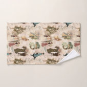 Vintage Winterfreudenszenen Badhandtuch Set (Handtuch)