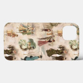 Vintage Winterfreudenszenen Case-Mate iPhone Hülle (Rückseite (Horizontal))