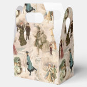 Vintage Winterfreudenszenen Geschenkschachtel (Geöffnet)