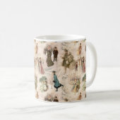 Vintage Winterfreudenszenen Kaffeetasse (VorderseiteRechts)