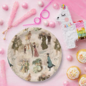 Vintage Winterfreudenszenen Pappteller (Party)