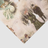 Vintage Winterfreudenszenen Seidenpapier (Ausschnitt)