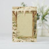 Vintage Wintergartenszene Text hinzufügen (Stehend Vorderseite)