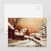 Vintage Winterlandschaft der 30er Jahre Postkarte (Vorne/Hinten)