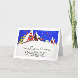 Vintage Winterlandschaft Feiertagskarte