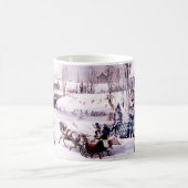 Vintage Winterlandschaft. Fine Art Christmas Gesch Kaffeetasse (Mittel)