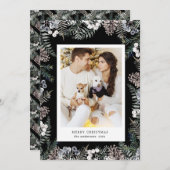 Vintage Winterlandschaft Frohe Weihnachtsfotokarte Feiertagskarte (Vorne/Hinten)