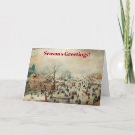 Vintage Winterlandschaft in Holland Karte