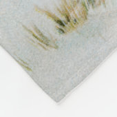 Vintage Winterlandschaft mit Reh Fleecedecke (Ecke)