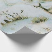 Vintage Winterlandschaft mit Reh Geschenkpapier (Ecke)