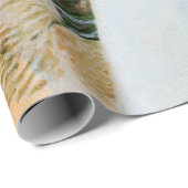 Vintage Winterlandschaft mit Reh Geschenkpapier (Rolleneckpunkt)